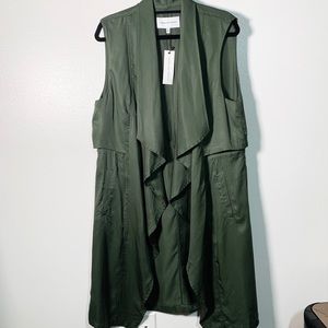 CUPCAKES AND CASHMERE Filmore Long Draped Vest